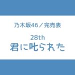 乃木坂 28th 完売表