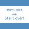 櫻坂46 6th Startover 完売表