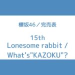 櫻坂46 15th 完売表